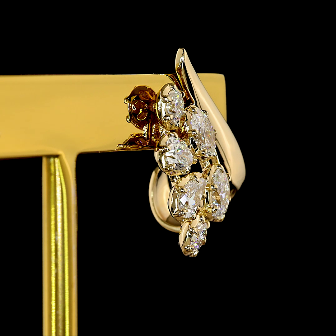 1.85 CTTW MIX Lab Grown Diamond 57 Earring Size 21.45 (E Color and VS1 Clarity)
