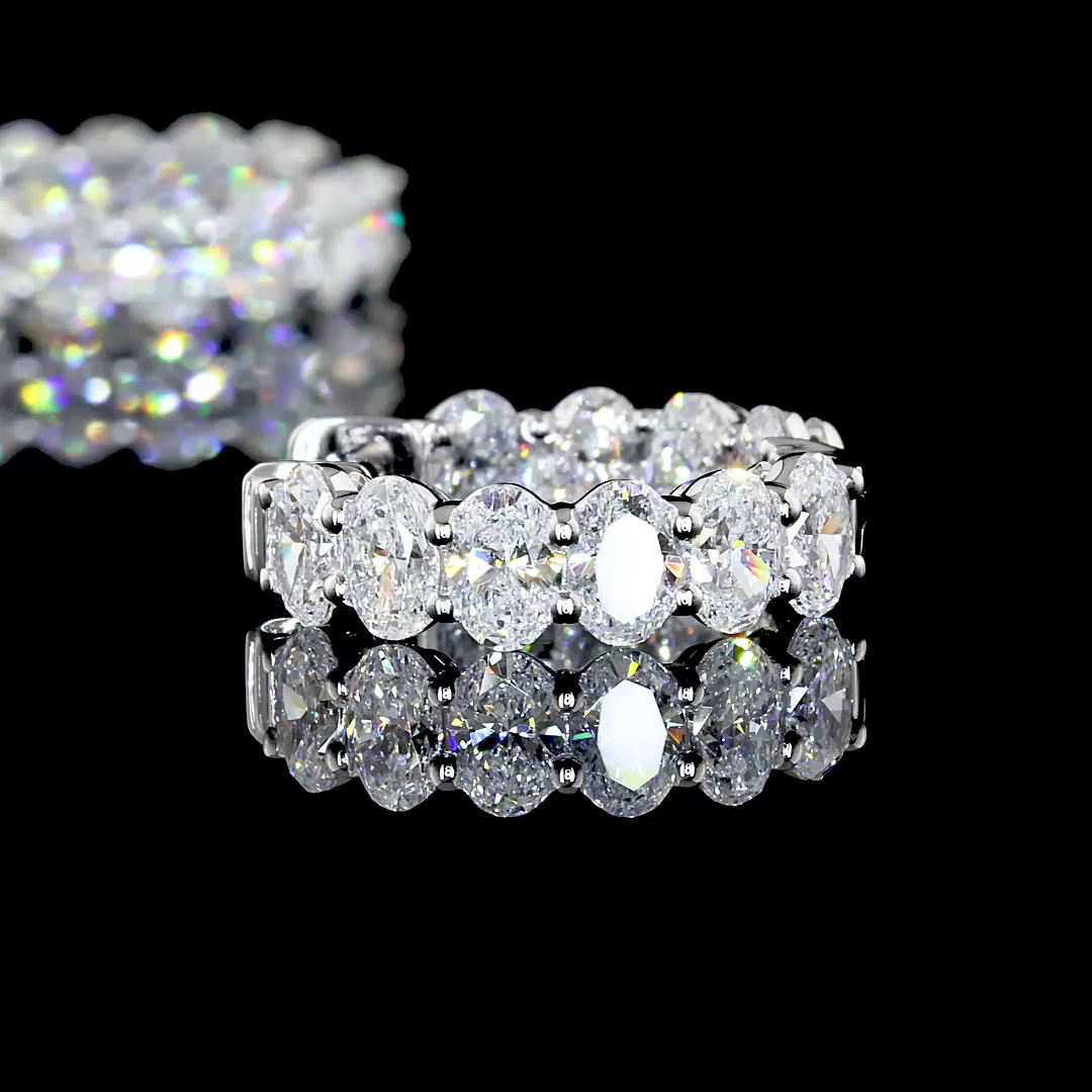 1.99 CTTW Oval Lab Diamond Huggies Earring 14mm 14k White Gold E/F Color and VS/VS2/VS1 Clarity jewelry-spot-usa