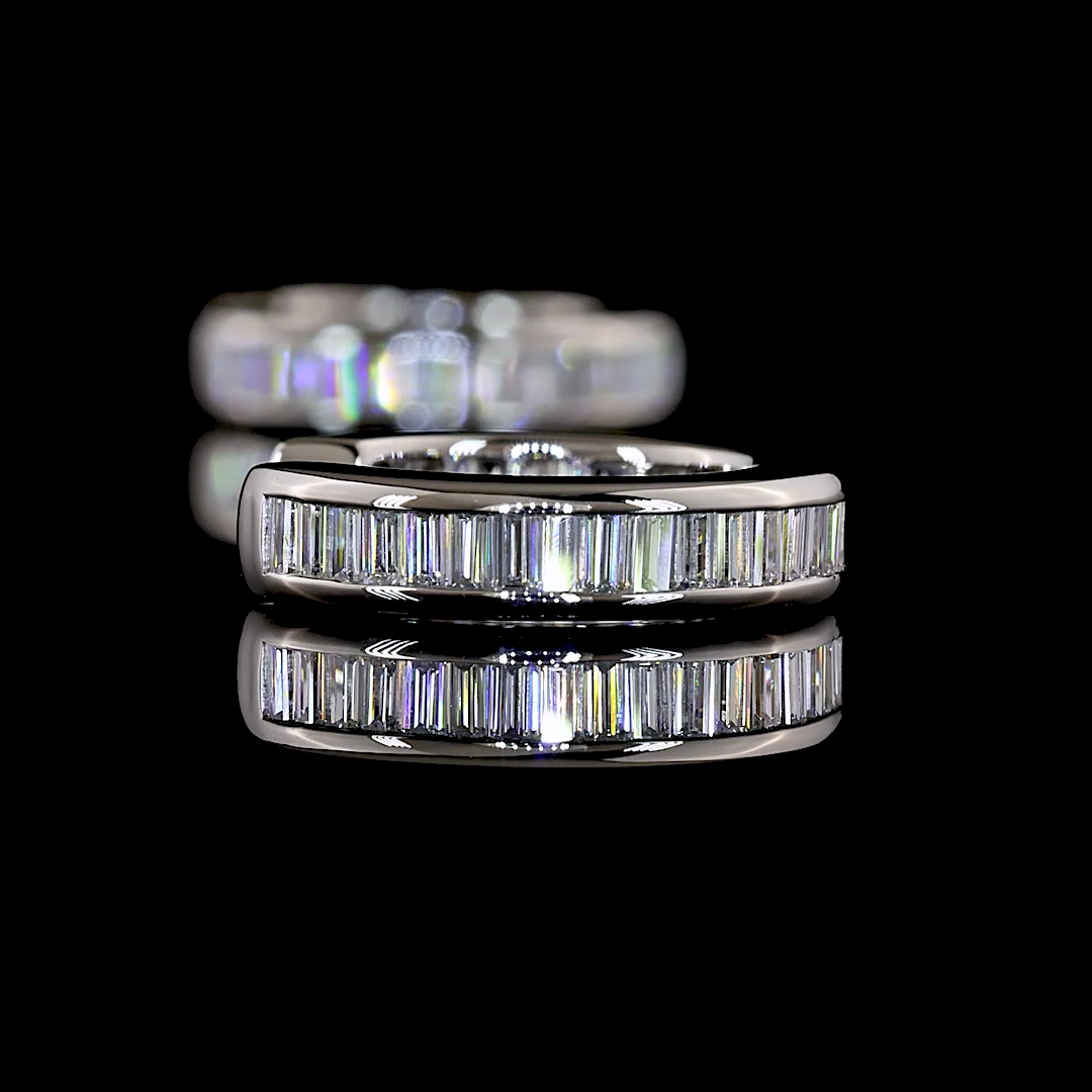 1.04 CTTW Bag Lab Grown Diamond Huggies Earring 13.74mm (F Color and VS1 Clarity)