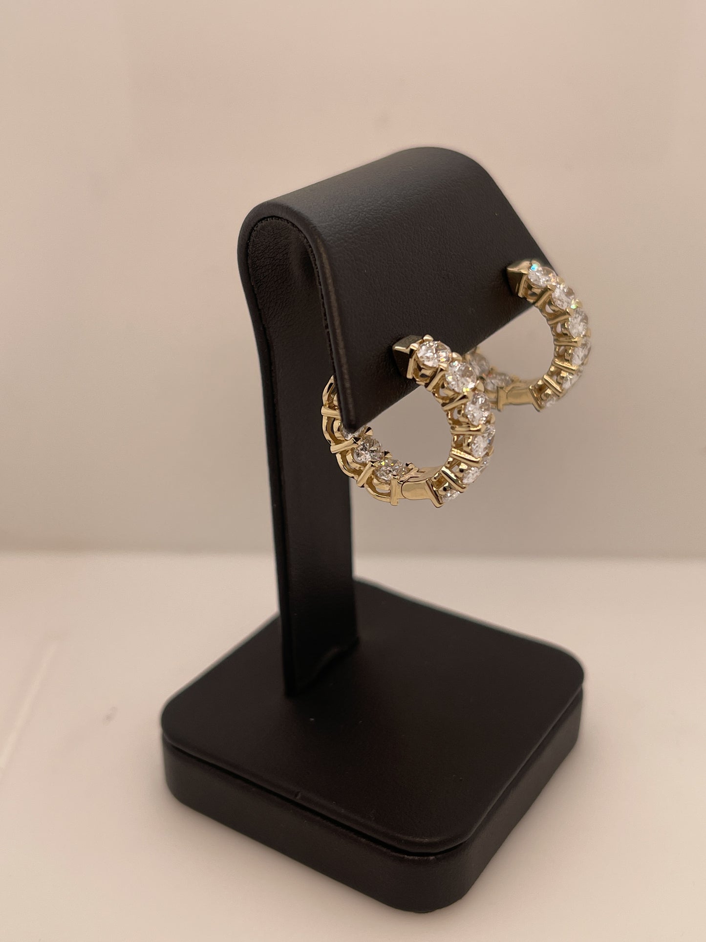 4.33 CTTW Oval Lab Diamond Huggies Earring 14k Yellow Gold (F Color and VS2 Clarity)