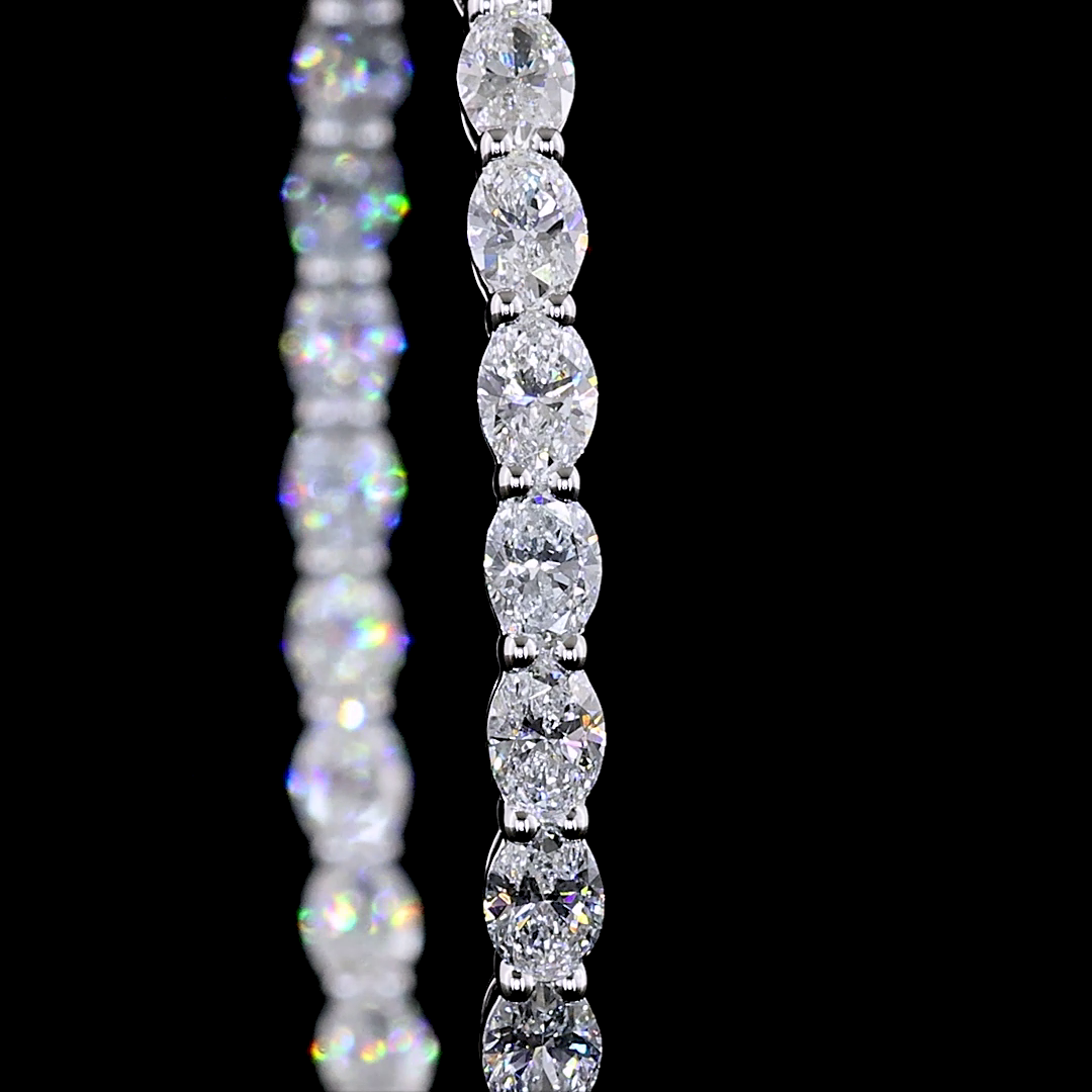 3.87 CTTW Oval Lab Diamond Hoops Earring 38.2mm 14k White Gold E Color and VS1 Clarity jewelry-spot-usa