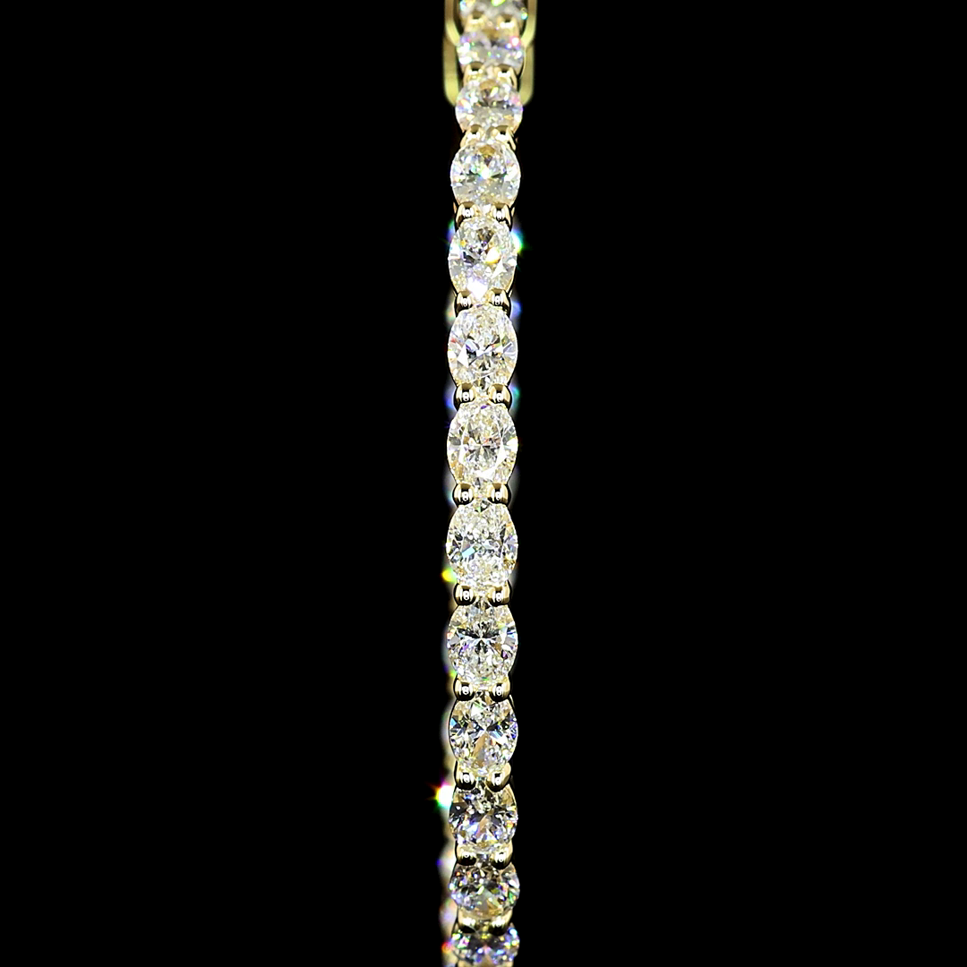3.08 CTTW Oval Lab Diamond Hoops Earring (E Color and VS Clarity)
