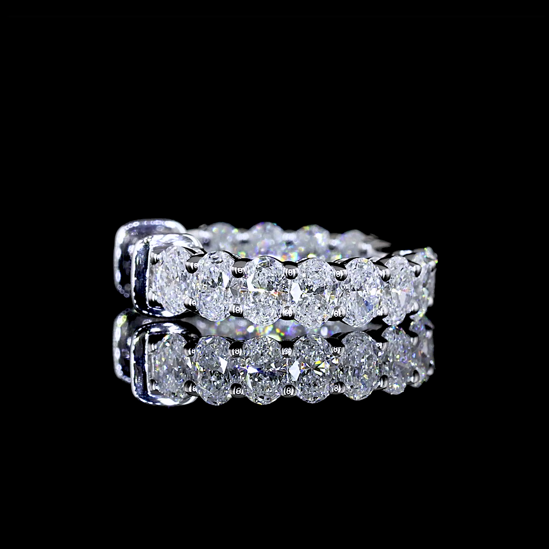 1.29 CTTW Oval Lab Diamond Huggies Earring (E Color and VS Clarity)