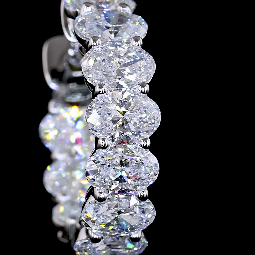 1.92 CTTW Oval Lab Diamond Huggies Earring 14.1mm 14k White Gold E Color and VS/VS2 Clarity jewelry-spot-usa