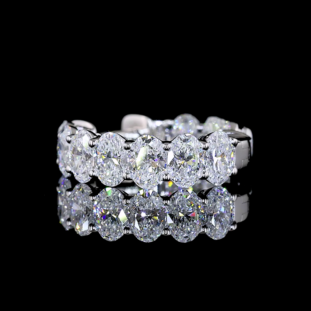 1.92 CTTW Oval Lab Diamond Huggies Earring 14.1mm 14k White Gold E Color and VS/VS2 Clarity jewelry-spot-usa