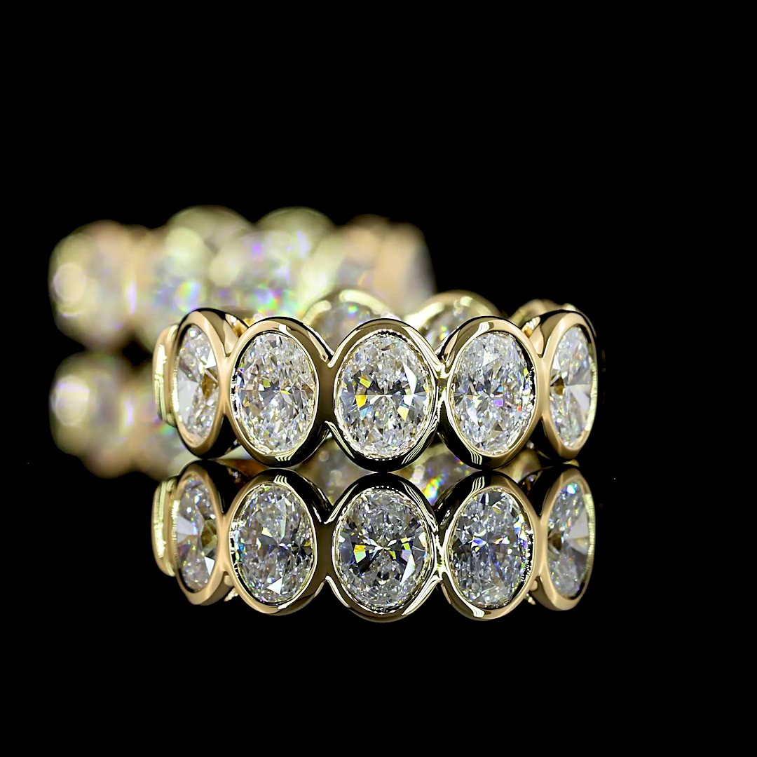 1.97 CTTW Oval Lab Diamond Huggies Earring (E Color and VS2 Clarity)