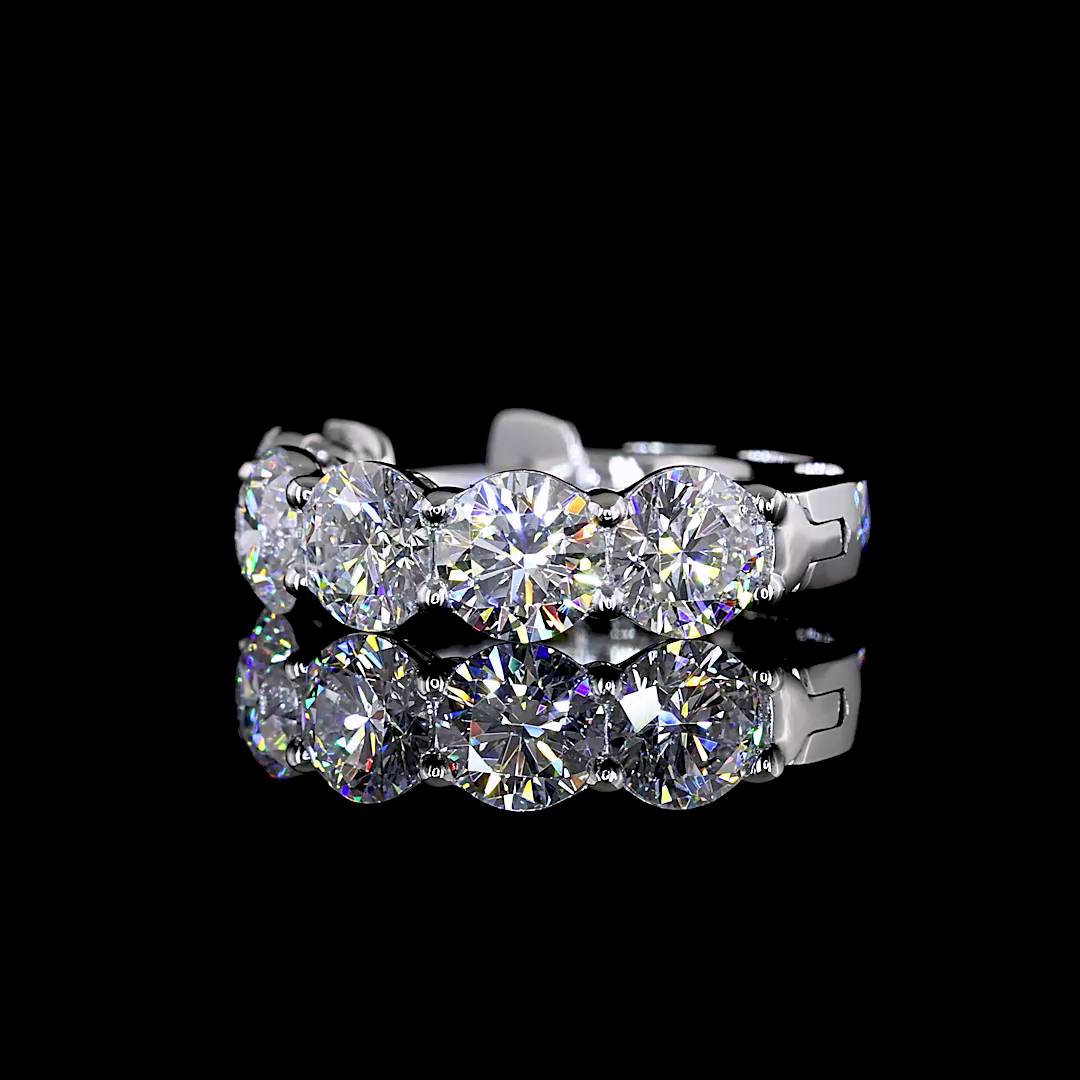 1.87 CTTW Round Lab Diamond Huggies Earring 14.72mm 14k White Gold E Color and VS/VS2 Clarity jewelry-spot-usa