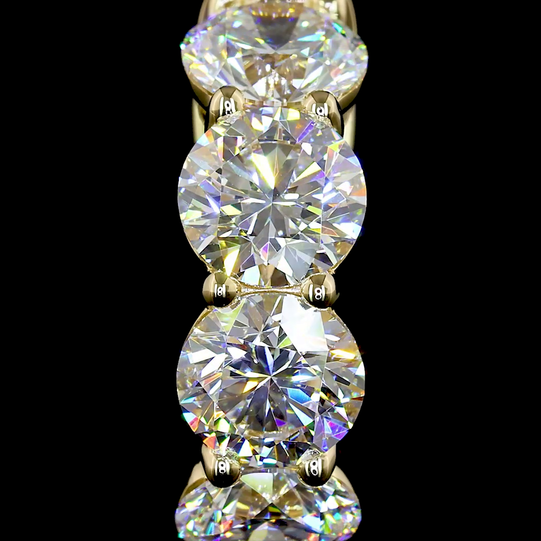 3.43 CTTW Round Lab Diamond Huggies Earring 15.8mm 14k Yellow Gold E Color and VS2/VS Clarity jewelry-spot-usa