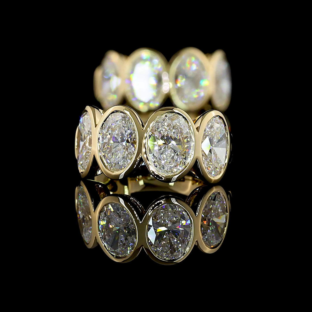 3.62 CTTW Oval Lab Diamond Huggies Earring 15.86mm 14k Yellow Gold E Color and VS Clarity jewelry-spot-usa