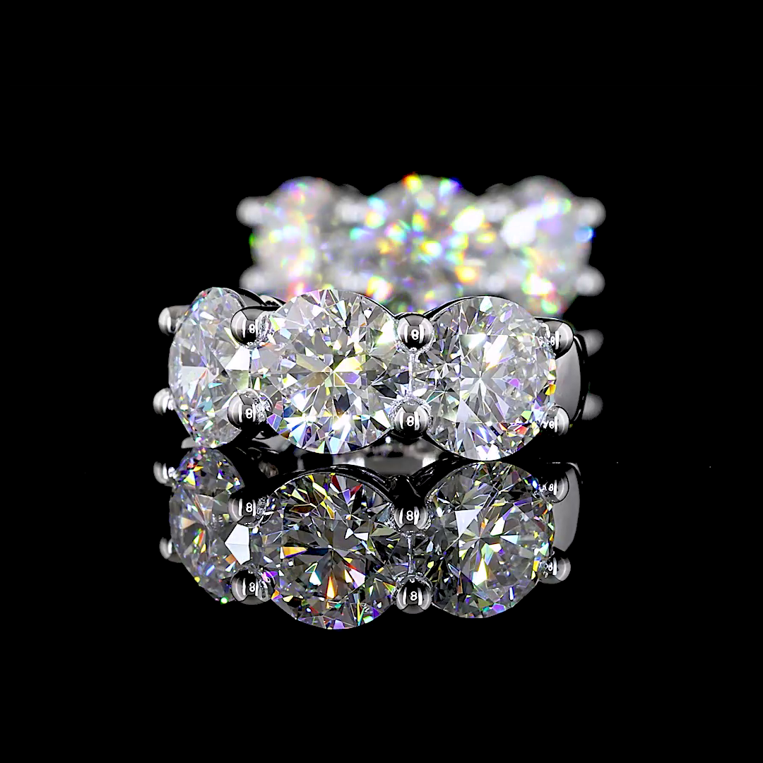 6.19 CTTW Round Lab Diamond Huggies Earring 19.25mm 14k White Gold E Color and VVS2 Clarity jewelry-spot-usa