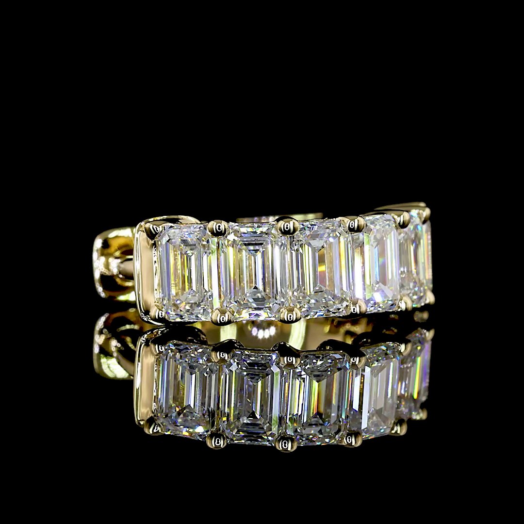 2.05 CTTW Emerald Lab Diamond Huggies Earring 14.33mm 14k Yellow Gold E Color and VS Clarity jewelry-spot-usa
