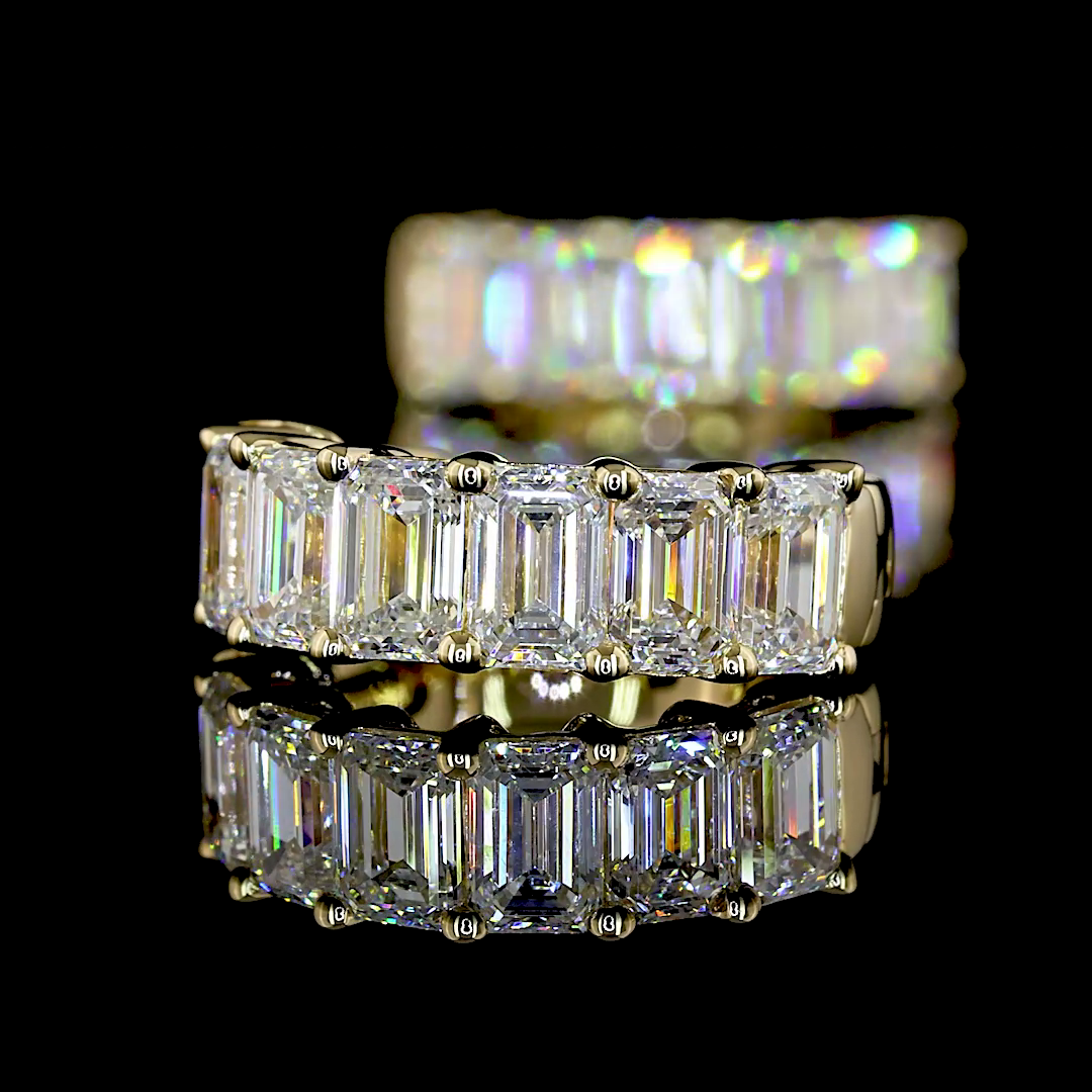 2.05 CTTW Emerald Lab Diamond Huggies Earring 14.33mm 14k Yellow Gold E Color and VS Clarity jewelry-spot-usa