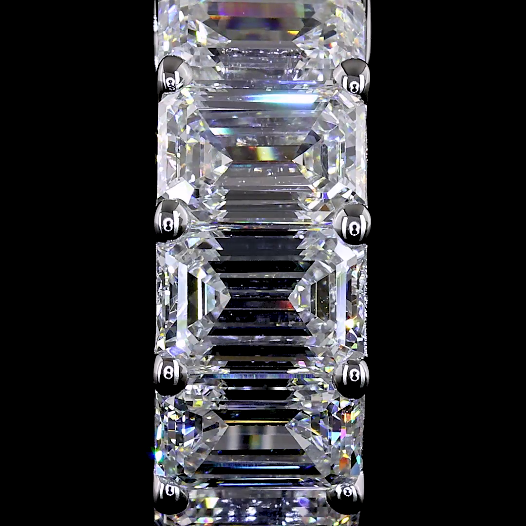 3.20 CTTW Emerald Lab Diamond Huggies Earring