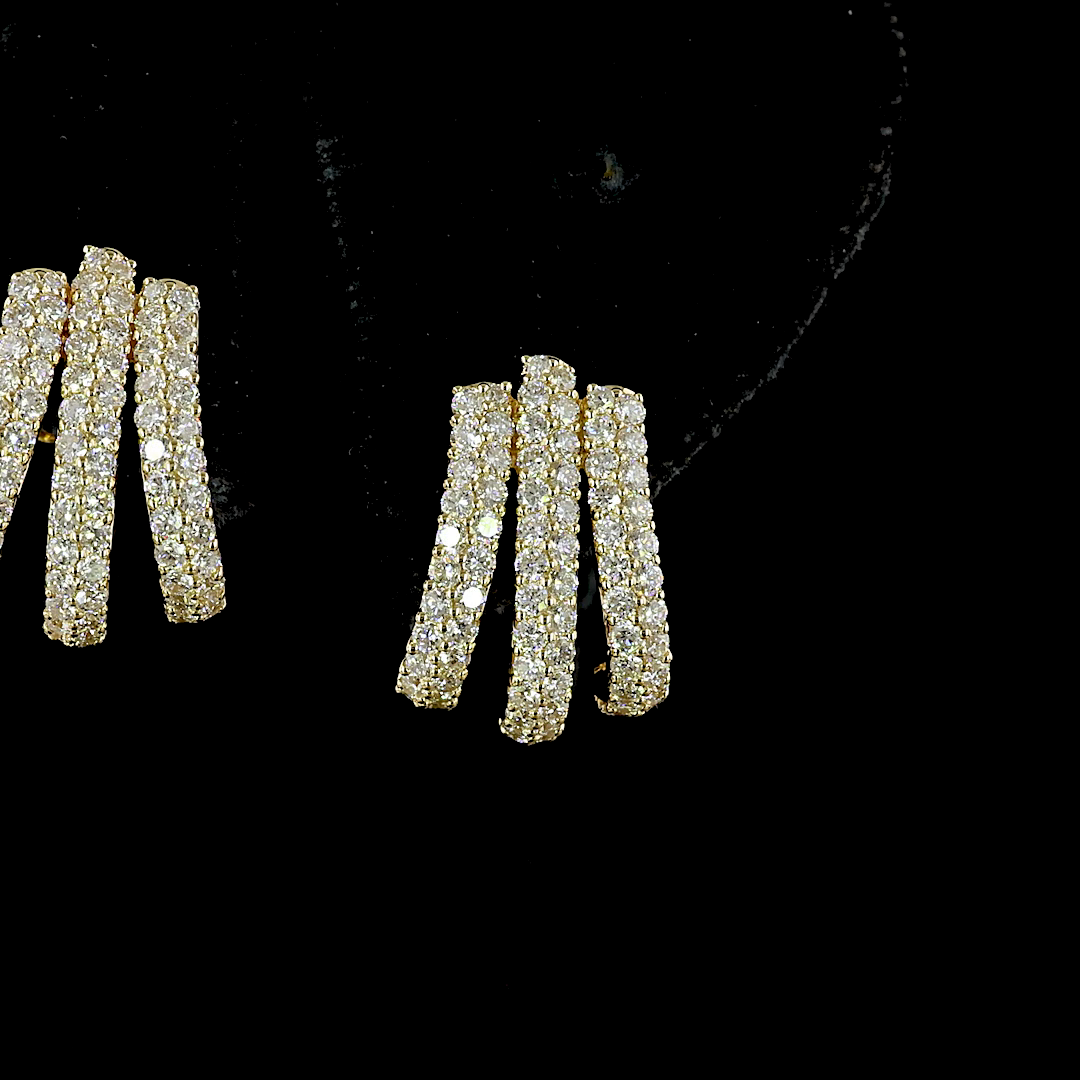 1.35 CTTW Round Lab Diamond Special Earring 14k Yellow Gold E Color and VS1 Clarity jewelry-spot-usa