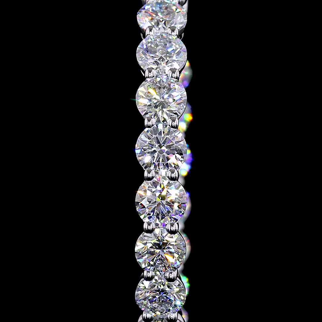 6.07 CTTW Round Lab Diamond Hoops Earring 38mm 14k White Gold F Color and VS1 Clarity jewelry-spot-usa