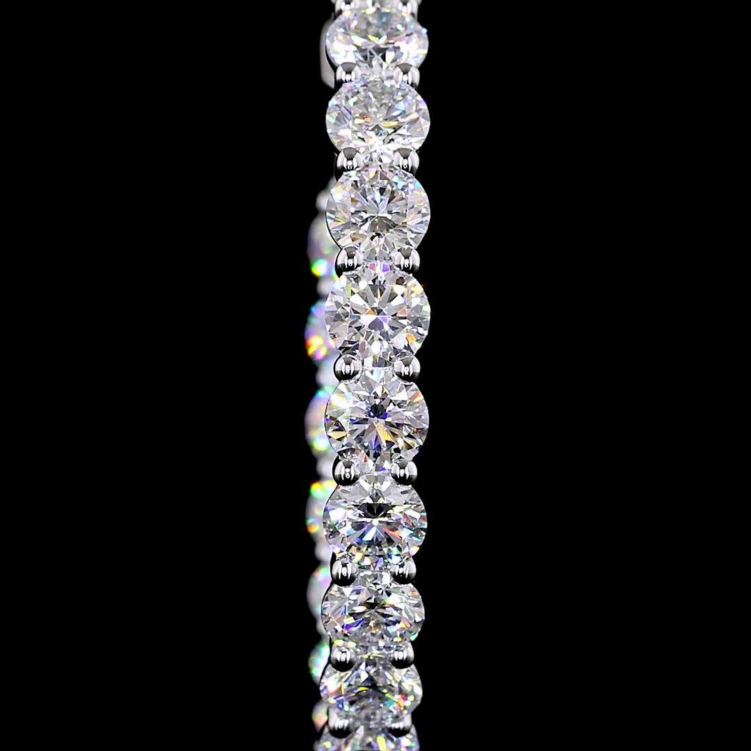 9.03 CTTW Round Lab Diamond Hoops Earring (E Color and VS Clarity)