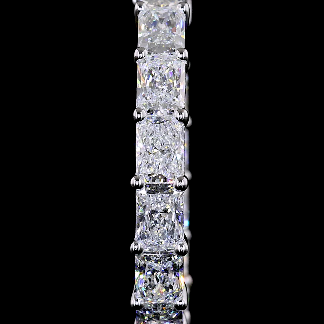 8.92 CTTW Radiant Lab Diamond Hoops Earring 30.7mm