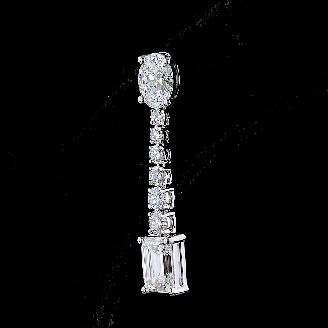 5.06 CTTW MIX Lab Diamond Hanging Earring