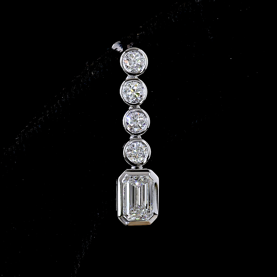 2.59 CTTW MIX Lab Diamond Hanging Earring 14k White Gold E Color and VS2 Clarity jewelry-spot-usa