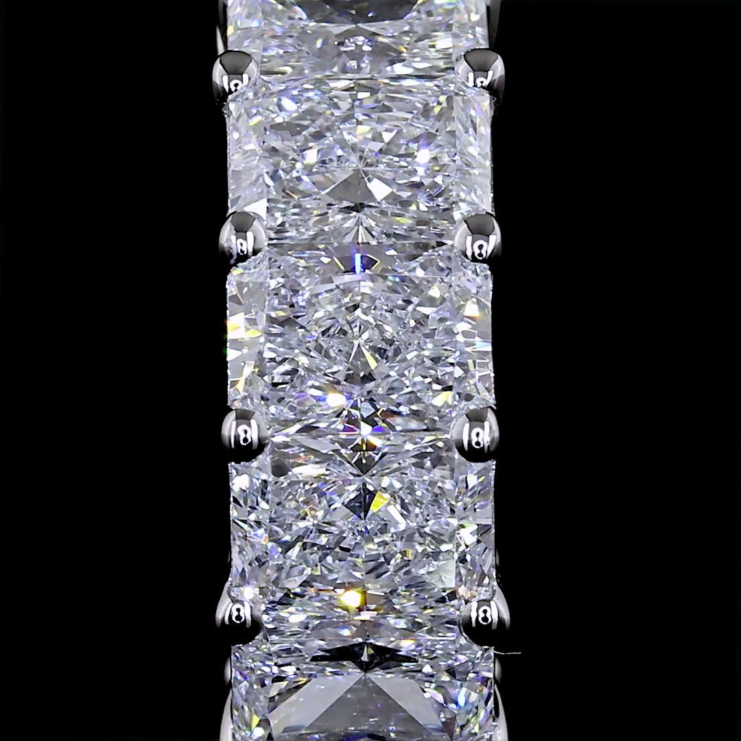 2.99 CTTW Radiant Lab Diamond Huggies Earring