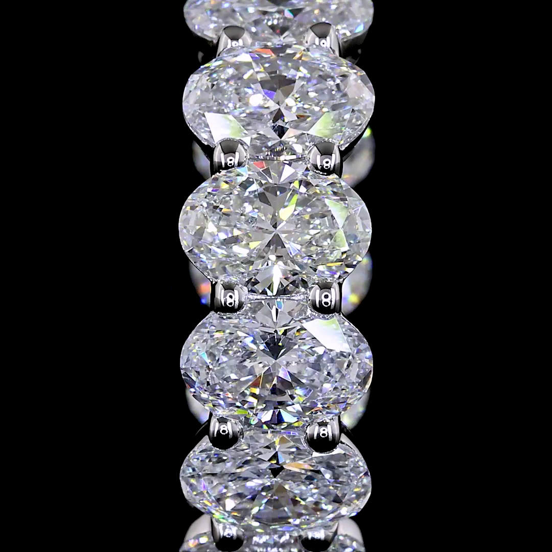6.18 CTTW Oval Lab Diamond Huggies Earring