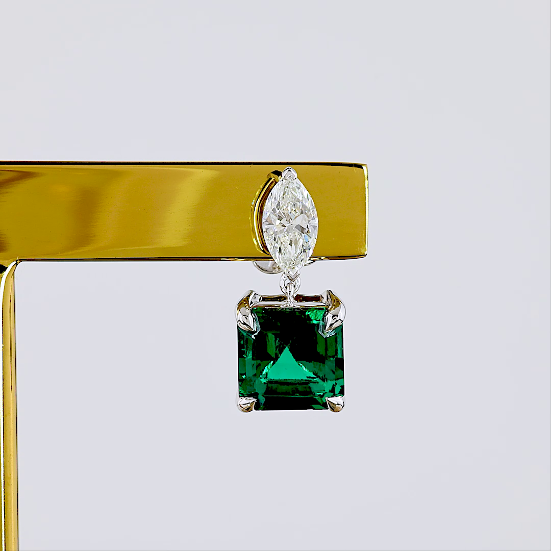 0.63 CTTW MIX Lab Diamond Hanging Earring