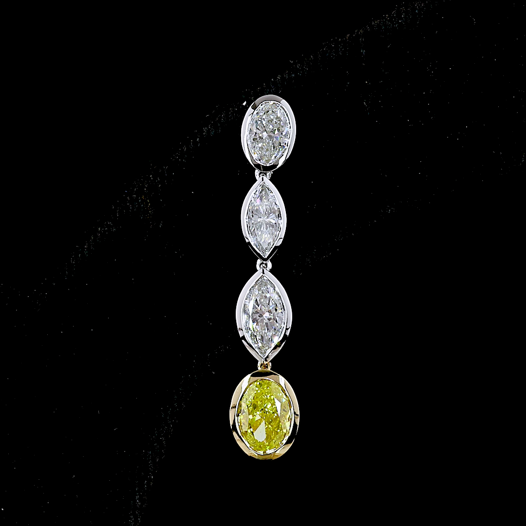 3.55 CTTW MIX Lab Diamond Hanging Earring