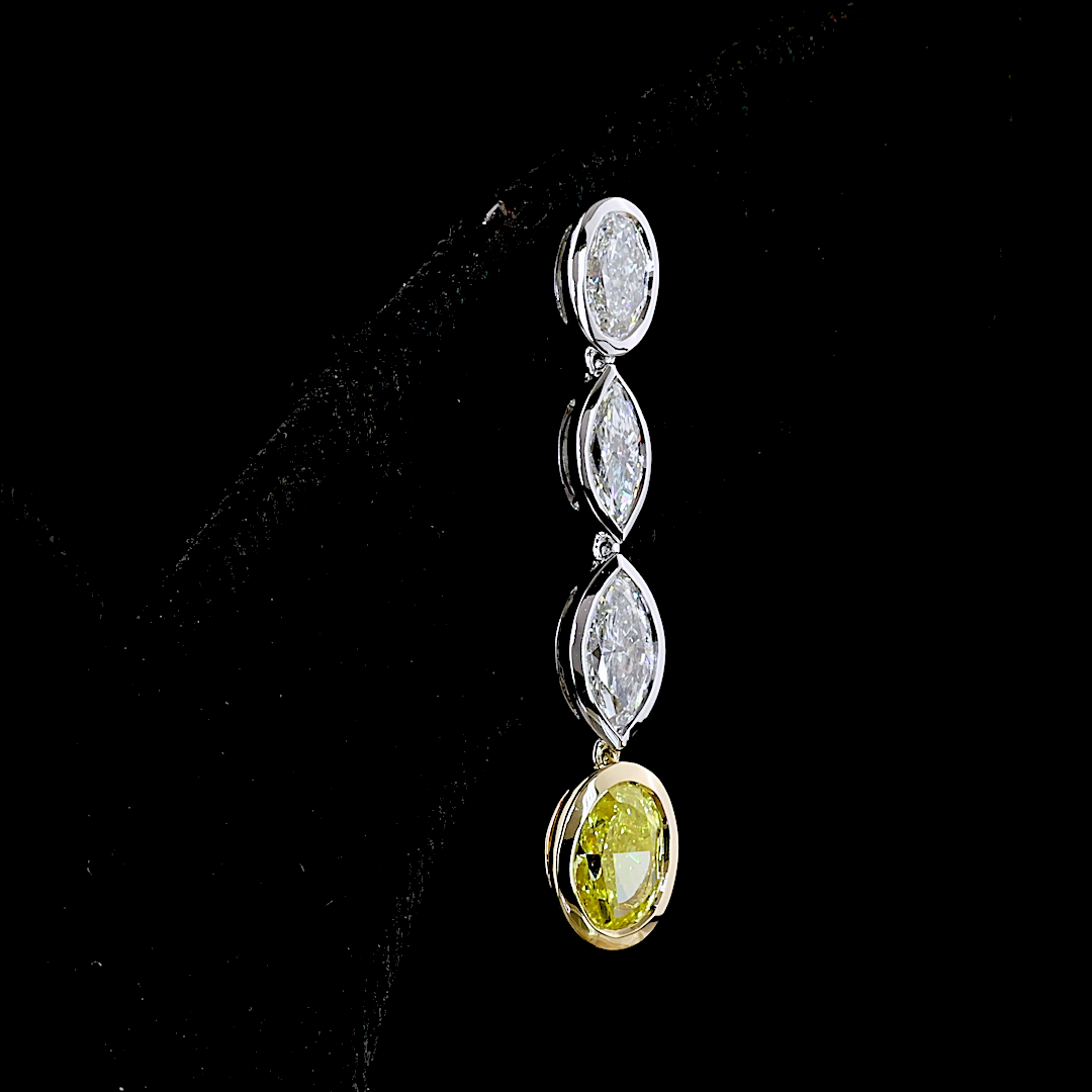 3.55 CTTW MIX Lab Diamond Hanging Earring