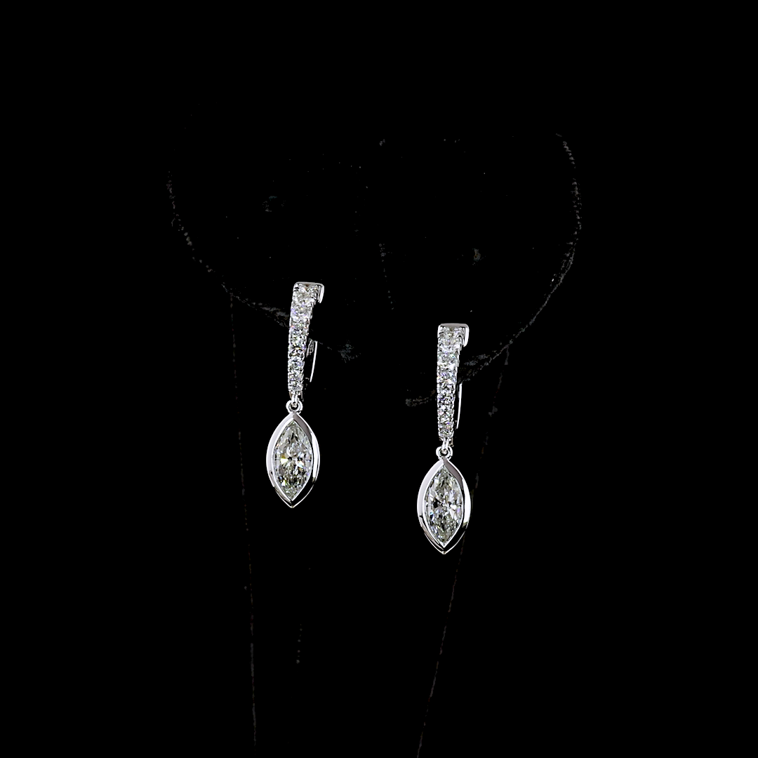1.97 CTTW MIX Lab Diamond Hanging Earring