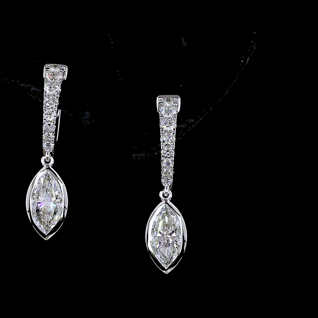 1.97 CTTW MIX Lab Diamond Hanging Earring