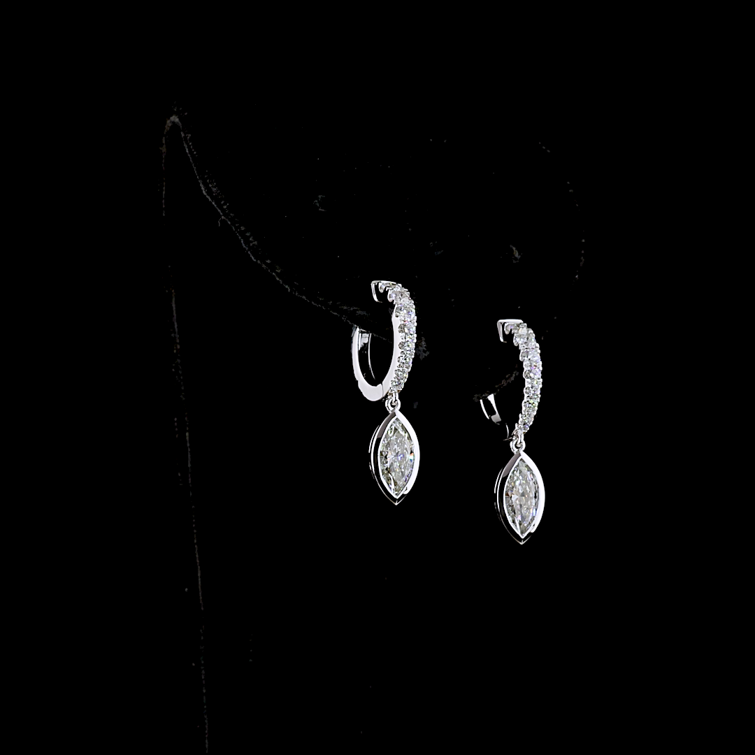 1.97 CTTW MIX Lab Diamond Hanging Earring