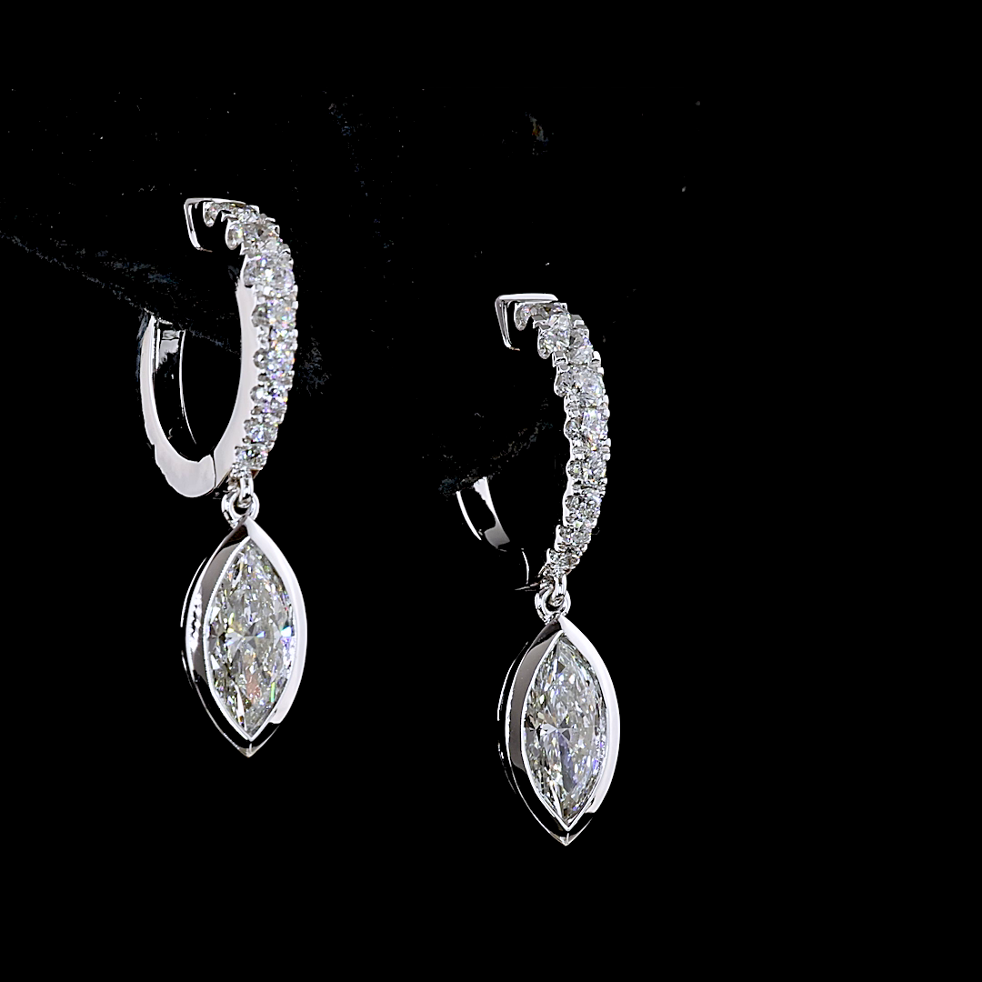 1.97 CTTW MIX Lab Diamond Hanging Earring