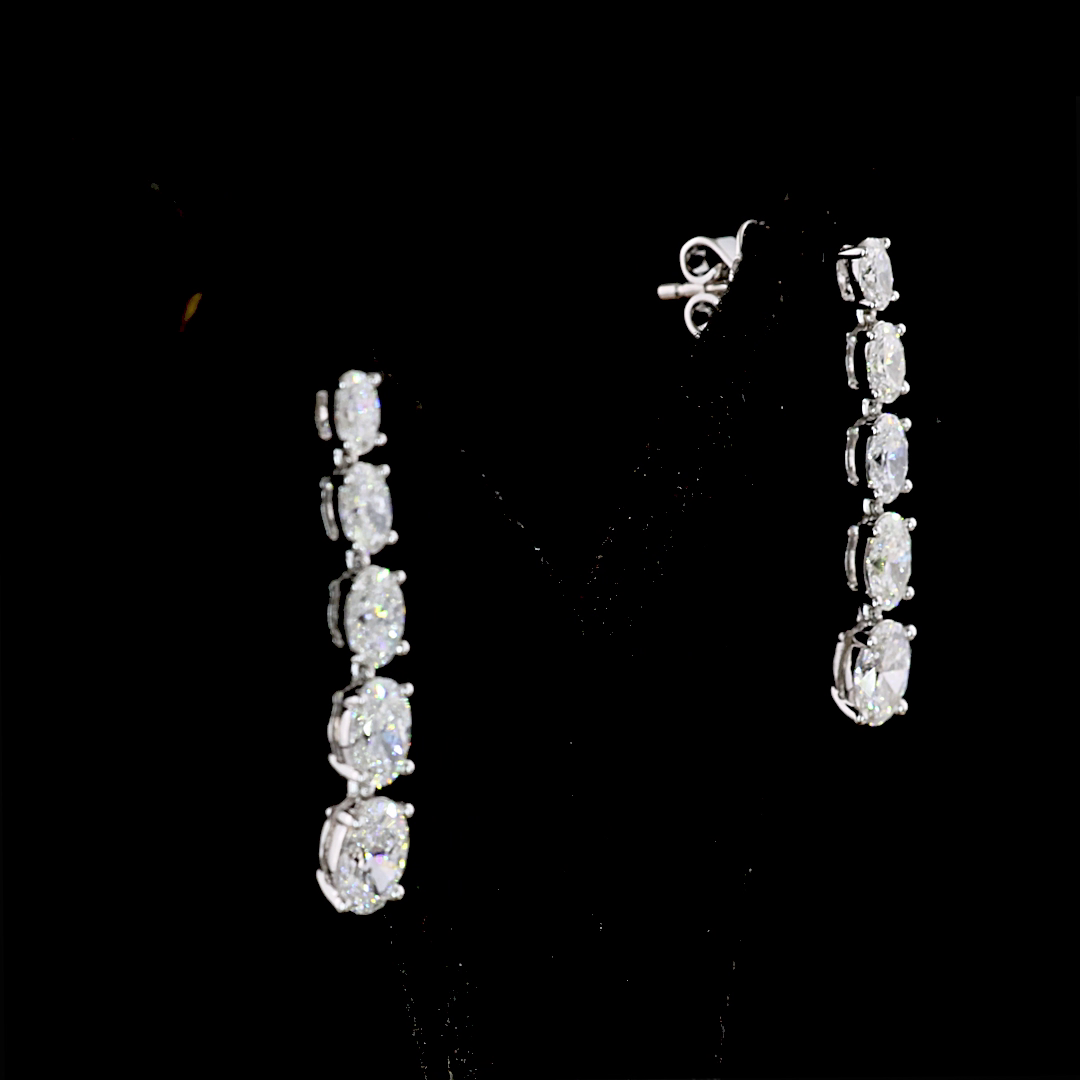 2.18 CTTW MIX Lab Diamond Hanging Earring