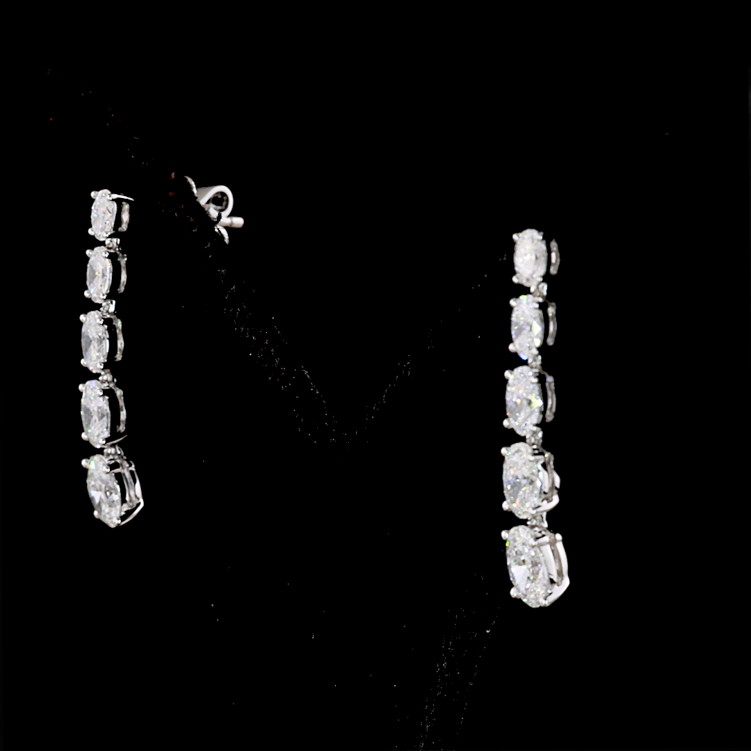 2.18 CTTW MIX Lab Diamond Hanging Earring
