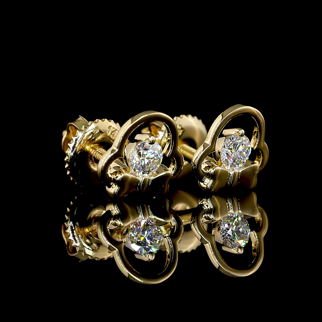 0.21 CTTW Round Lab Diamond Studs Earring