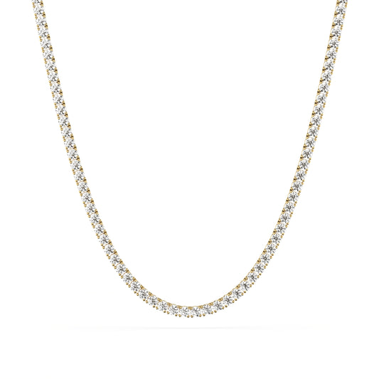 3.5mm Made to Order Lab Grown Diamond Tennis Chain Necklace 14K