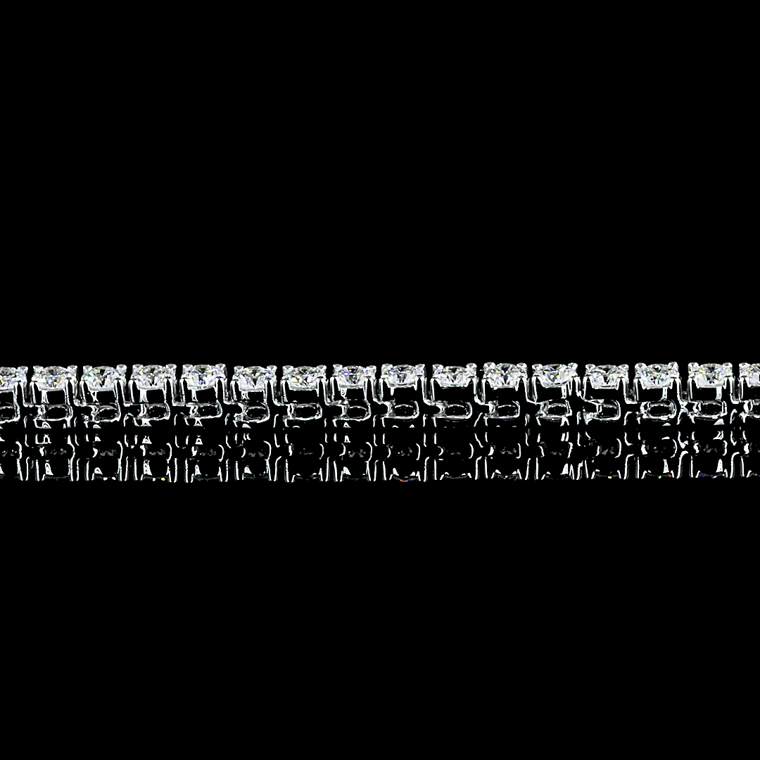 5.11 CTTW Round Lab Diamond Tennis Necklace 16.5" 14k White Gold F Color and VS1 Clarity jewelry-spot-usa
