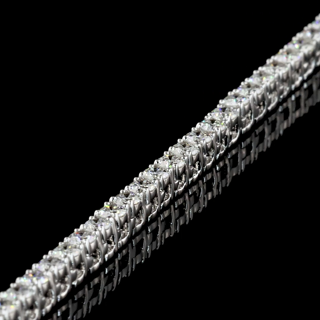 5.00 CTTW Round Lab Diamond Tennis Necklace 17" 14k White Gold F Color and VS1 Clarity jewelry-spot-usa