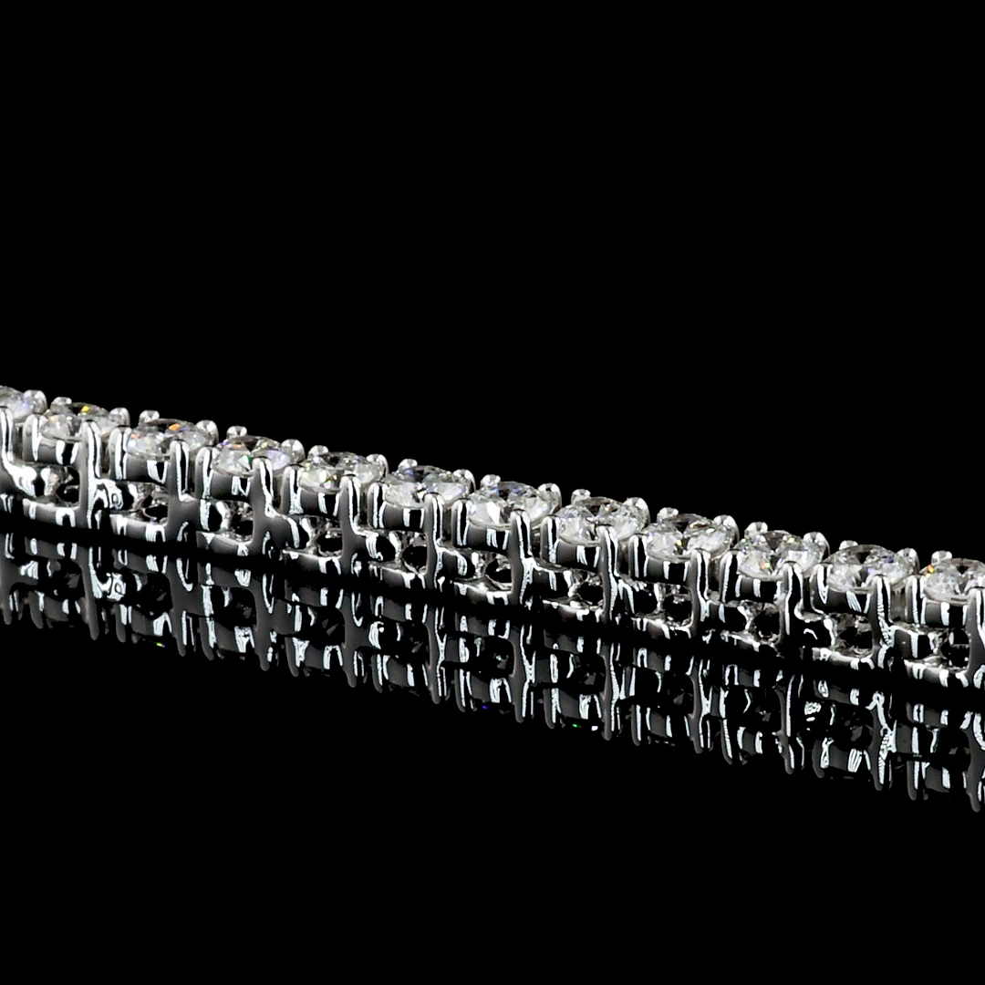 5.00 CTTW Round Lab Diamond Tennis Necklace 17" 14k White Gold F Color and VS1 Clarity jewelry-spot-usa
