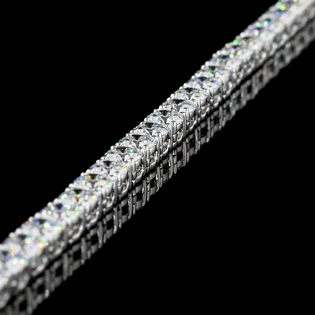 17.56 CTTW Round Lab Diamond Tennis Necklace 16" 14k White Gold E Color and VS Clarity jewelry-spot-usa