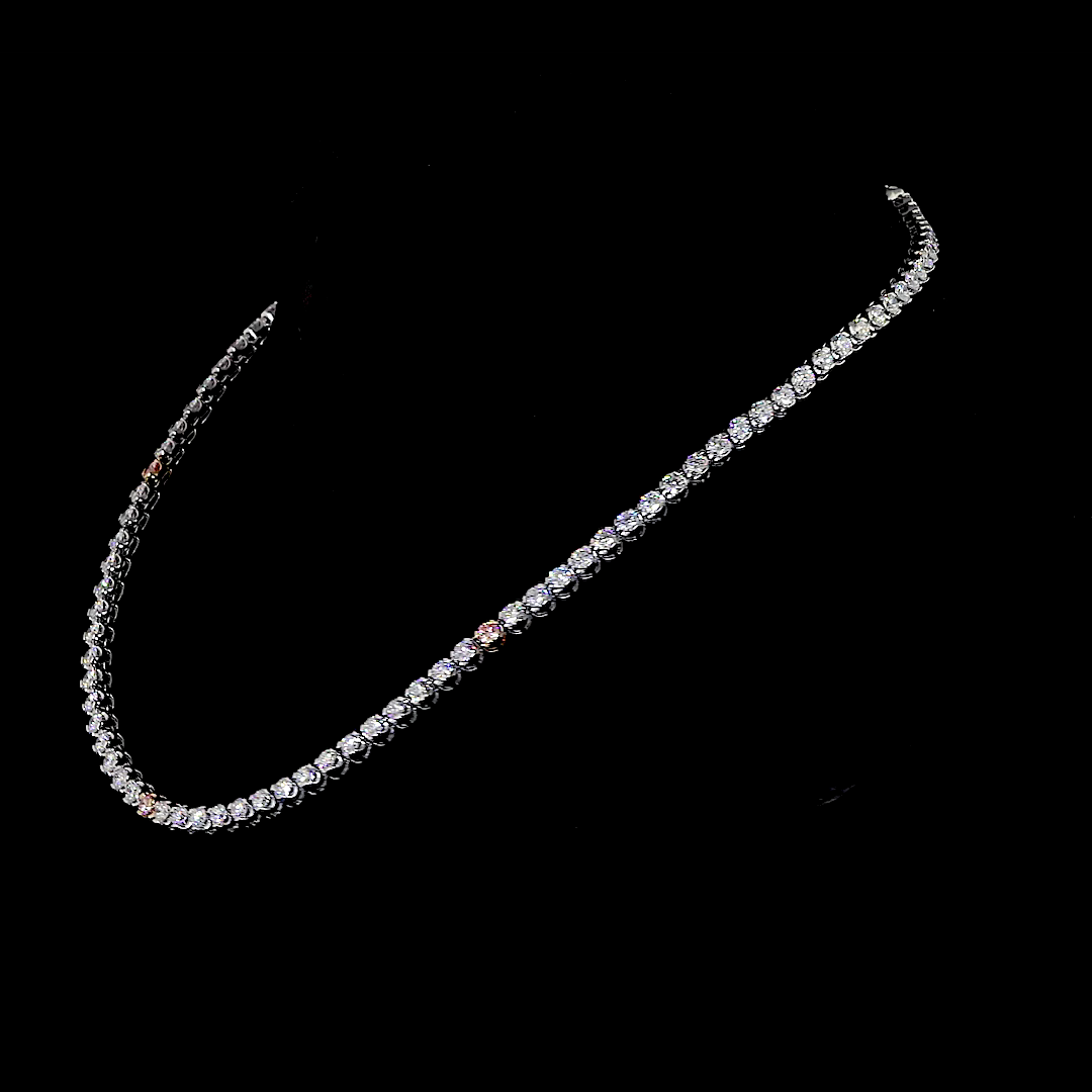10.65 CTTW Round Lab Diamond Tennis Necklace 16" (VS2 Clarity)
