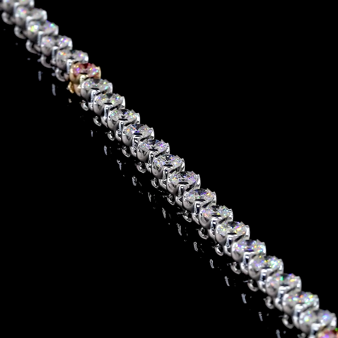 10.65 CTTW Round Lab Diamond Tennis Necklace 16" (VS2 Clarity)