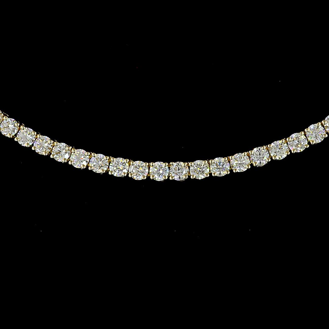 5.52 CTTW Round Lab Grown Diamond Tennis Necklace 16.5" (E Color and VS Clarity)