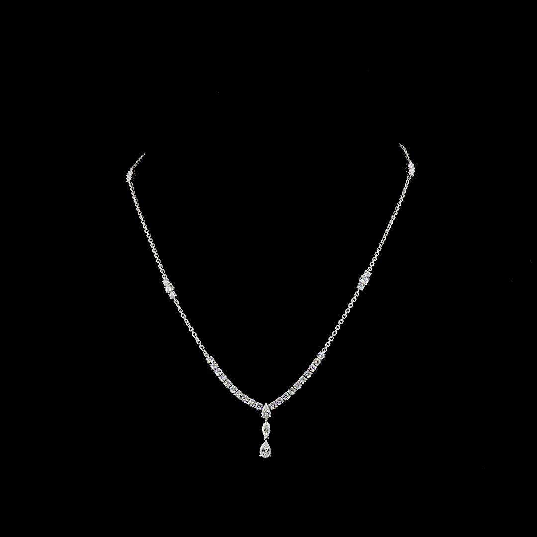 3.08 CTTW MIX Lab Diamond Special Necklace 16.5" (E Color and VS2 Clarity)