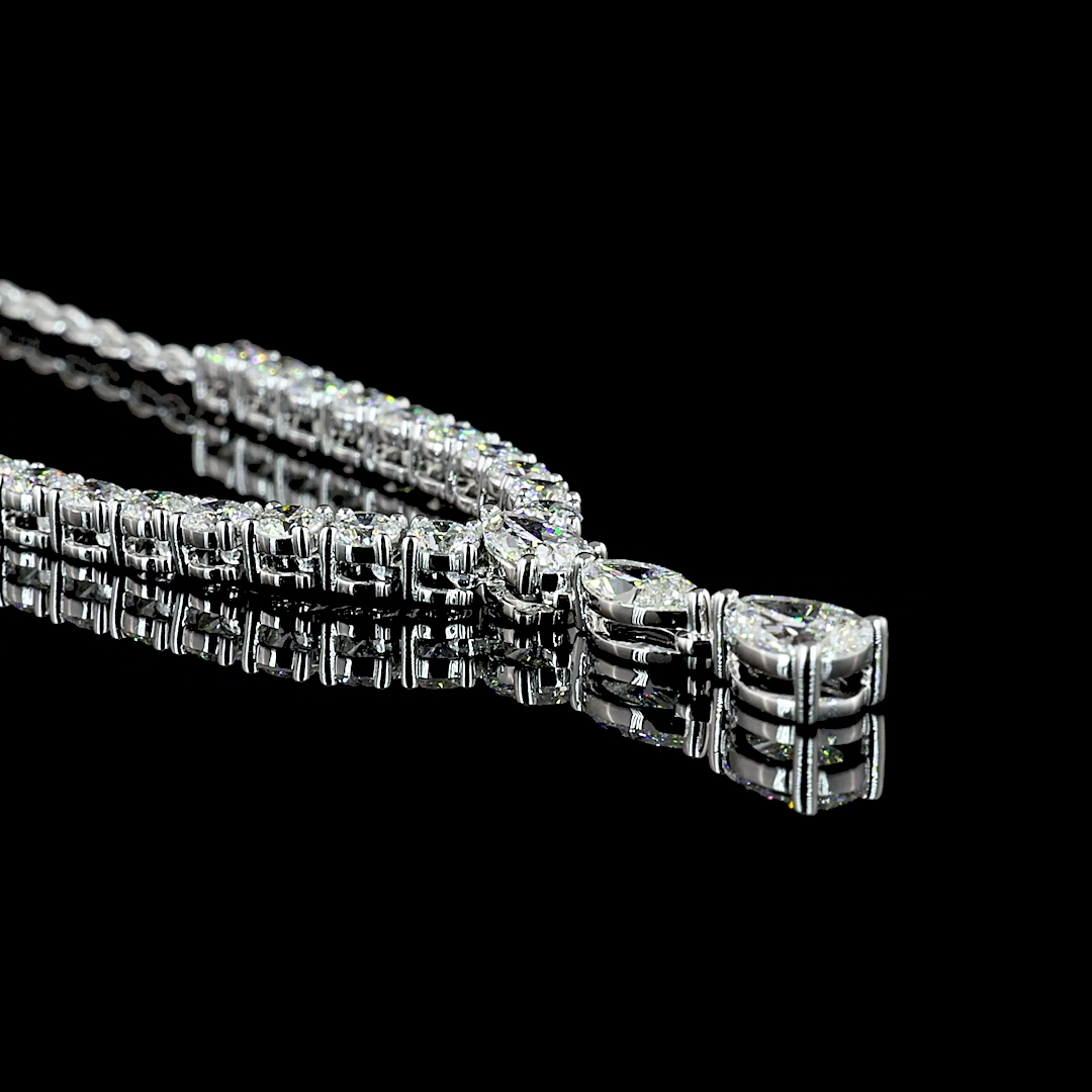 3.08 CTTW MIX Lab Diamond Special Necklace 16.5" (E Color and VS2 Clarity)