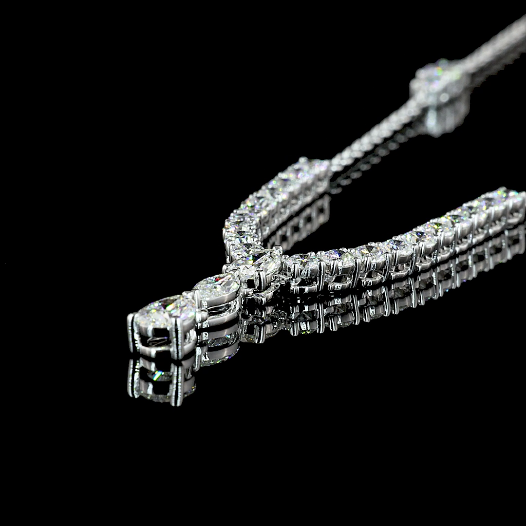 3.08 CTTW MIX Lab Diamond Special Necklace 16.5" (E Color and VS2 Clarity)