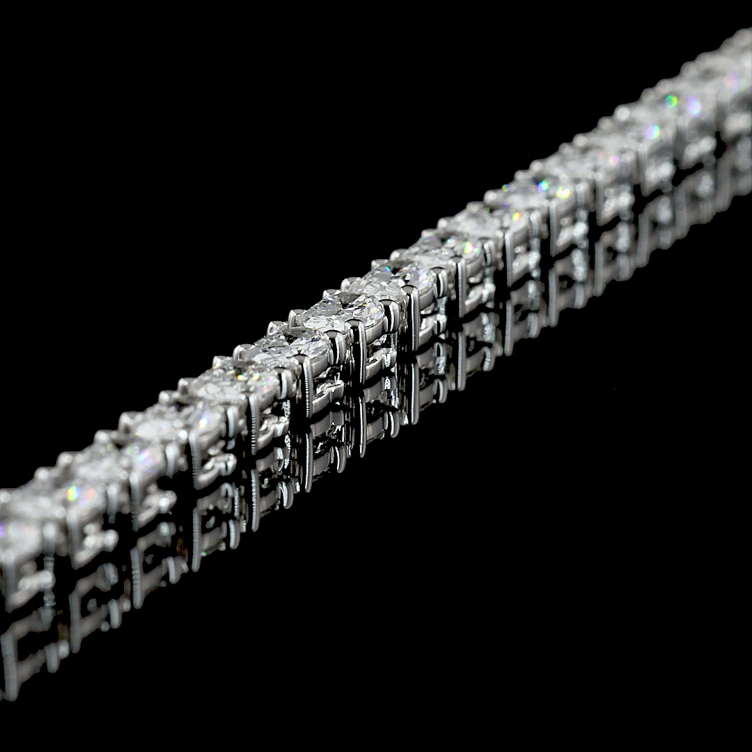 13.74 CTTW Oval Lab Diamond Lariat Necklace 16.5" (E Color and VS2 Clarity)