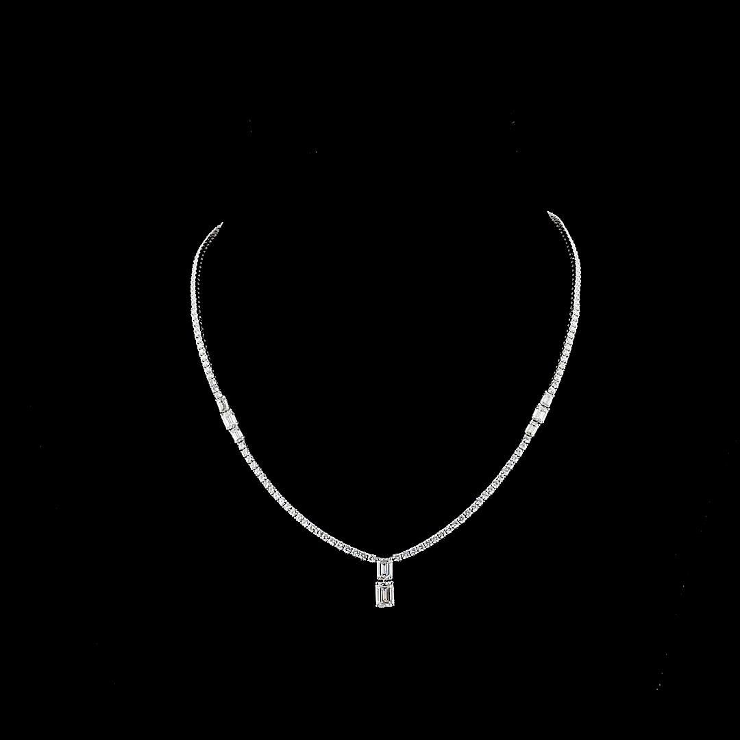 7.50 CTTW MIX Lab Diamond Special Necklace 16.5"