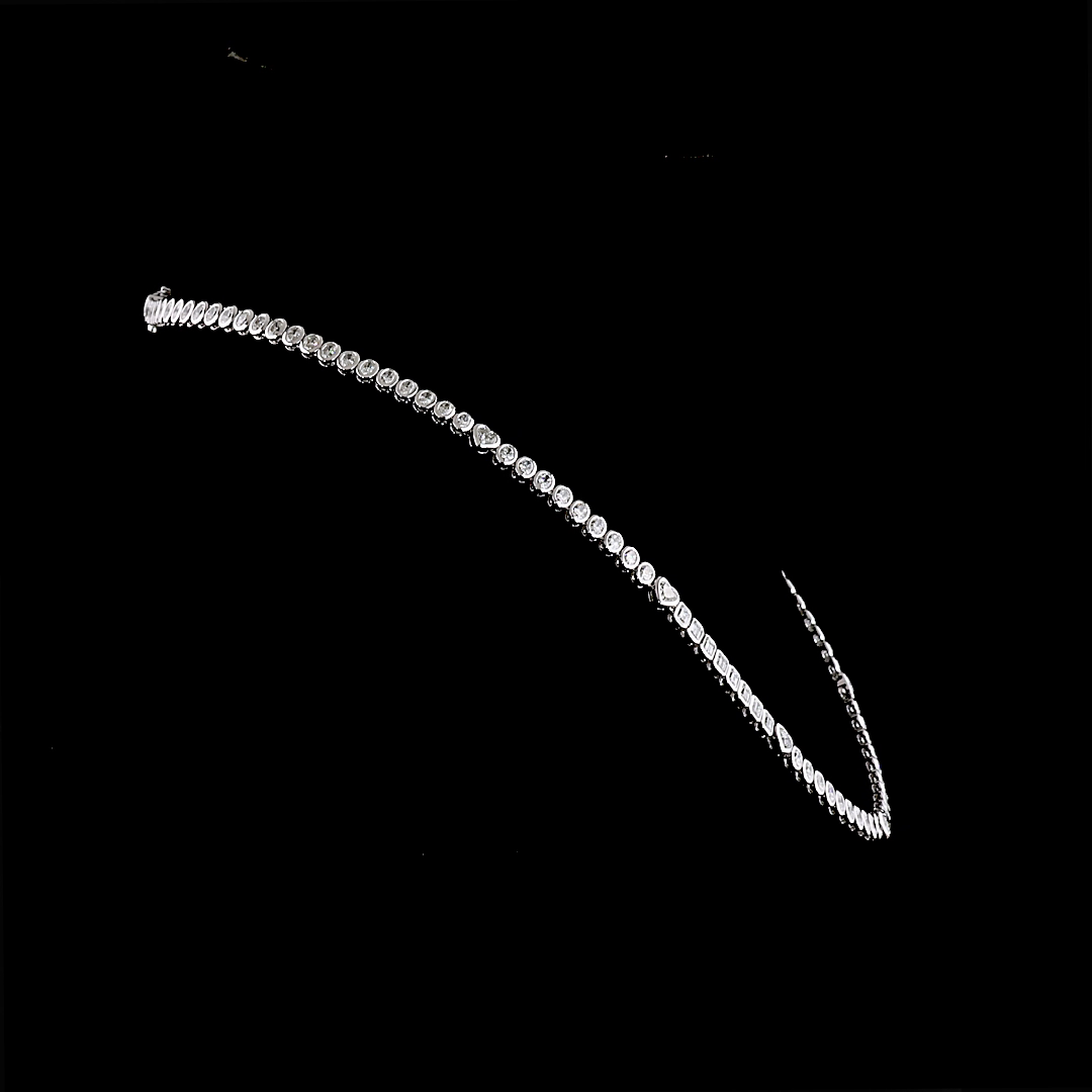 7.87 CTTW MIX Lab Diamond Tennis Necklace 16.5"