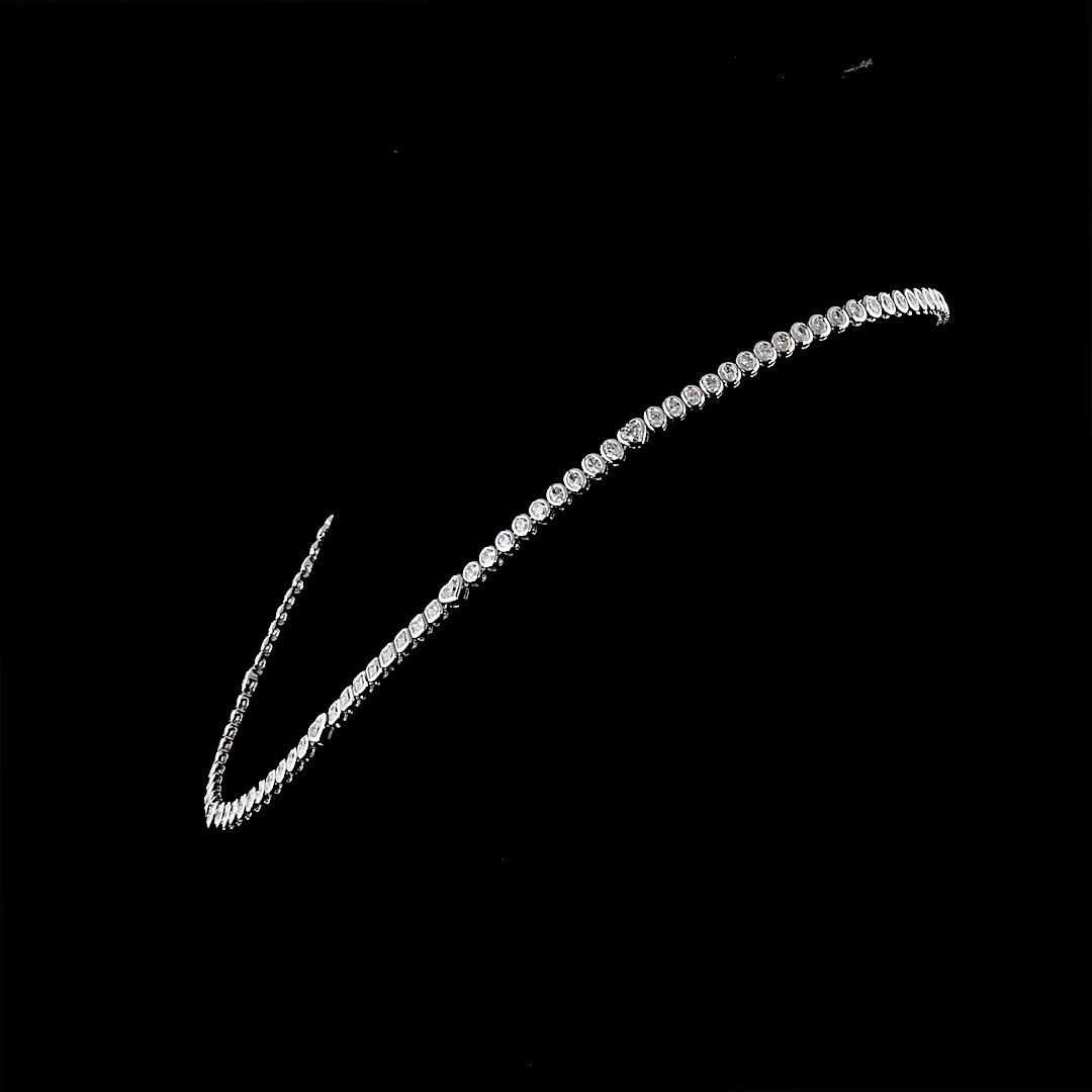 7.87 CTTW MIX Lab Diamond Tennis Necklace 16.5"